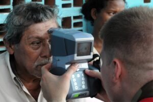 PUERTO CABEZAS, Nicaragua (Aug. 12, 2008) Hospitalman Michael Hagglund, an optometrist technician embarked aboard the amphibious assault ship USS Kear