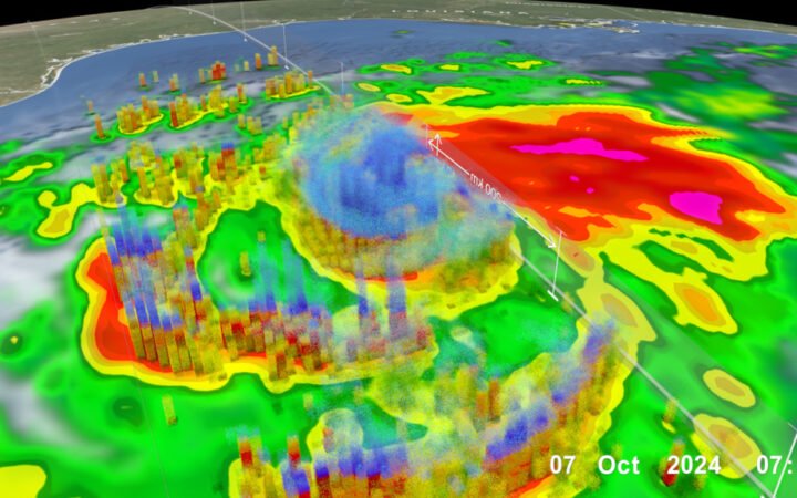 Hurricane Milton in the Gulf of Mexico on October 7, 2024 at 7:11Z.
