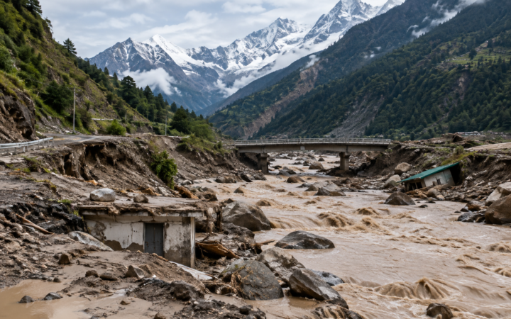 Enchente no Nepal reacende debate sobre hidrelétricas no हिमalaia