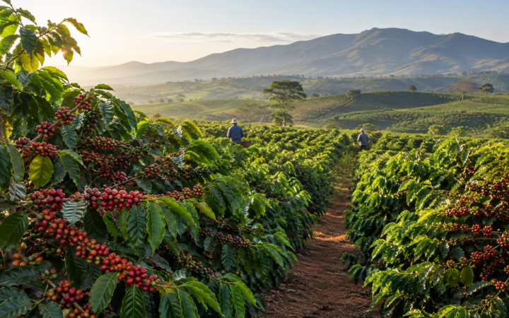 Safra brasileira de café deve atingir recorde de 67,6 milhões de sacas