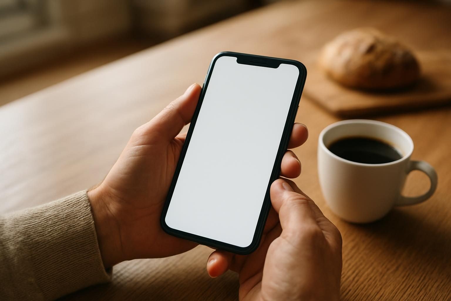 Pessoa usando o celular para consultar o saldo do FGTS no aplicativo