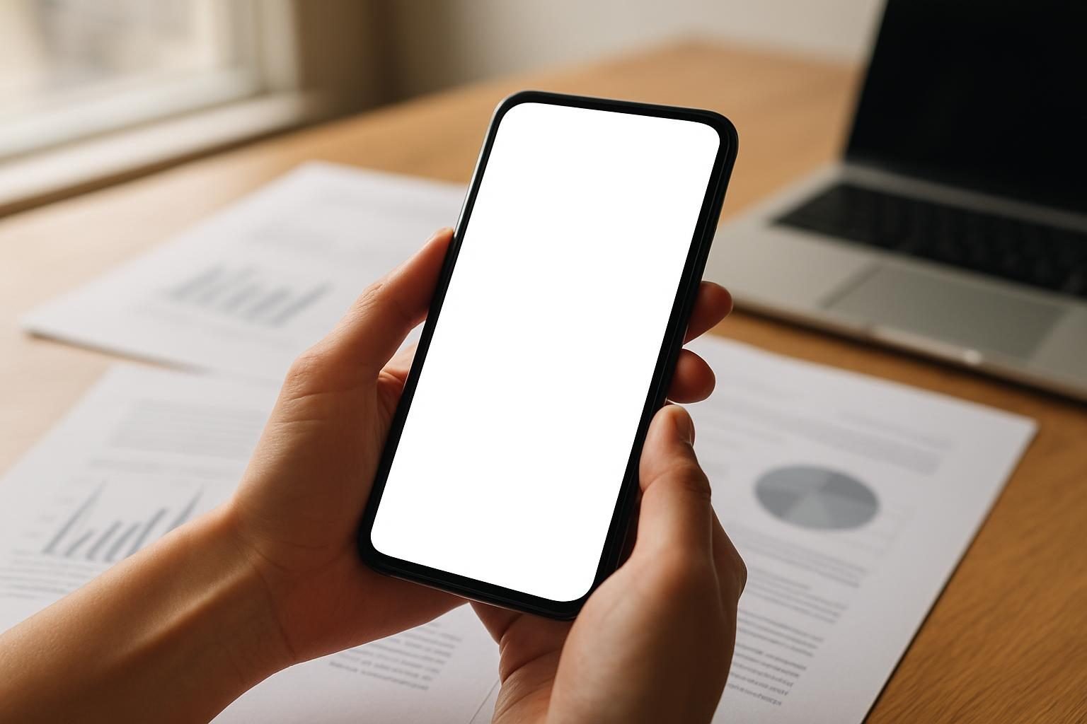 Pessoa usando o celular para consultar benefícios trabalhistas